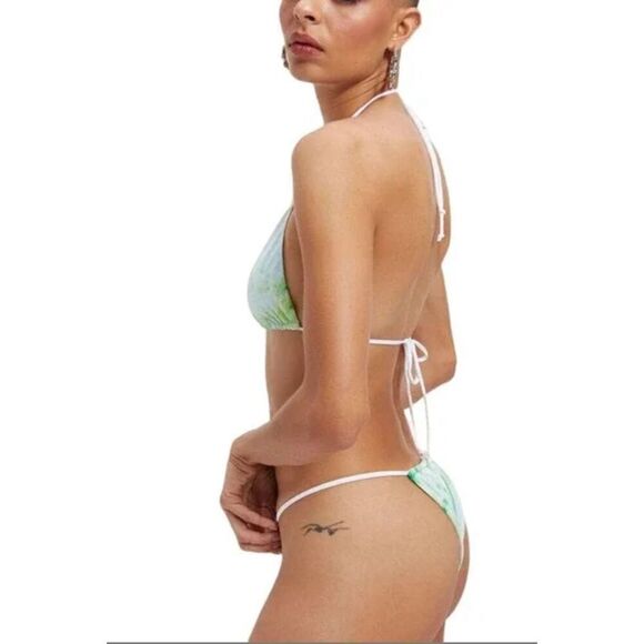 New. Good American green marble bikini. M-top/L-bottom . Retails $99 - Picture 3 of 14